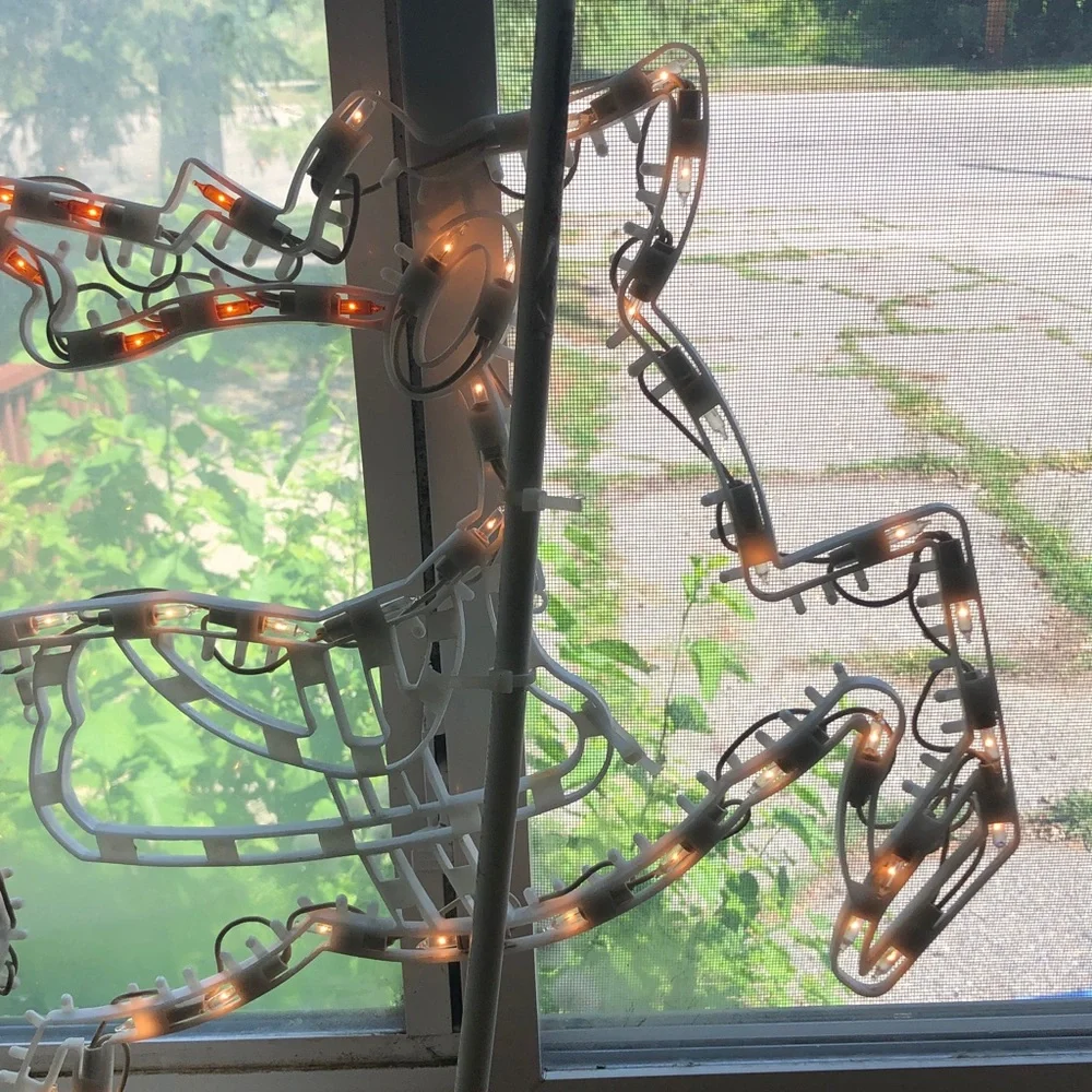 White LED Holiday Reindeer Light - Decorative Window Accent